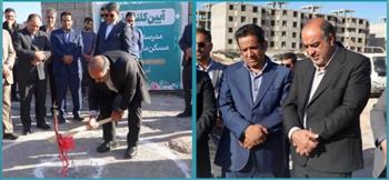 آیین کلنگ‌زنی مدرسه ۱۸ کلاسه در سایت ۶۴ هکتاری طرح نهضت ملی مسکن بلدالامین شهر کرمان