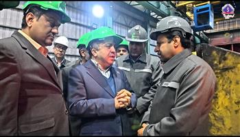 بازدید مدیرعامل صندوق بازنشستگی شرکت ملی صنایع مس ایران از کارخانه نوردمیلگرد شرکت جهان فولادسیرجان