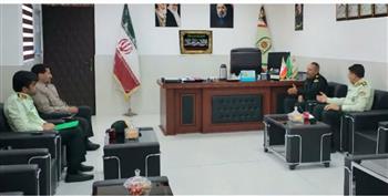 نشست تعاملی معاون وظیفه عمومی کرمان و فرمانده مرکز آموزش شهید باهنر باغین